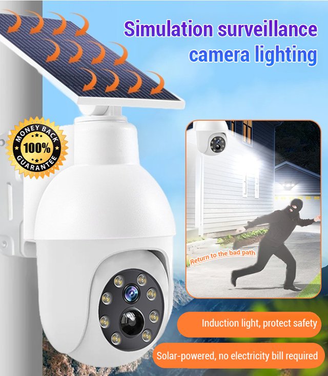 Simulated surveillance camera street light