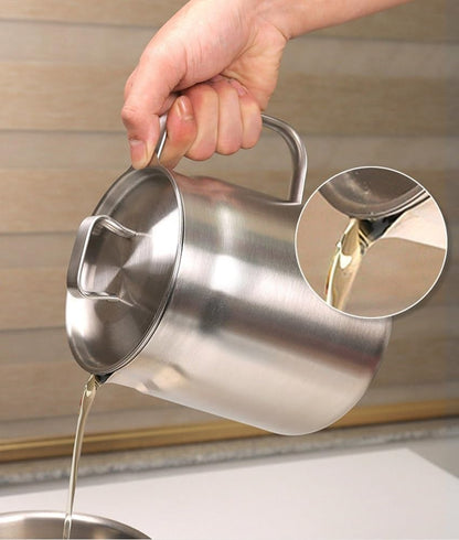 🔥Hot Sale🔥2-in-1 304 Stainless Steel Multifunctional Oil Strainer Pot