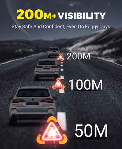 🔥2026 New Arrival🔥 3-IN-1 Solar Emergency Triangle Warning Light at the Roadside