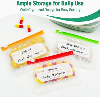 🥳 2026 HOT SALE 50% OFF! 💊 A8 Waterproof Pill Pouch Set – 65K+ SOLD! 14 Color-Coded Pouches, Waterproof & Crush-Proof Shell – Holds 7-14 Days of Meds 🗓️✨