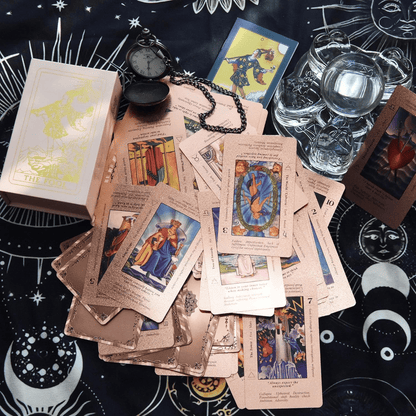 🔮 60% OFF NOW! ✨ Witchy Cauldron Tarot Card Set – Rose Gold Accents, Complete Guide Book & Velvet Pouch 🎴📖