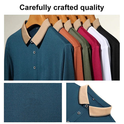 Collar Long Sleeved Men's Shirt