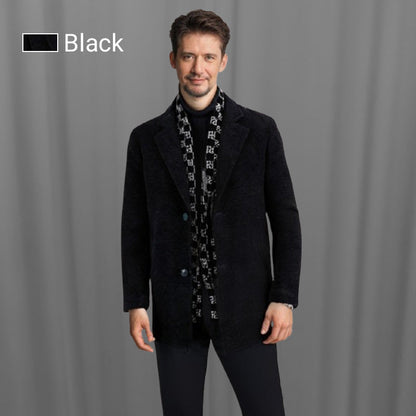 ✅Free Shipping✈️Men’s Stylish Notched Lapel Winter Tweed Jacket with White Duck Down Lining