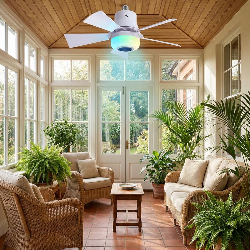 🔥💡 LAST DAY – 50% OFF! BreezGlow™ Smart Ceiling Fan Light – Bluetooth Speaker, 16M RGB Colors, E27 fit – breeze & beats in one. 🎵🌀✨