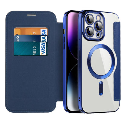 Transparent Flip Case with Magnetic Function for Phone