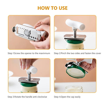 📢📢Last Day-50% OFF!!⏰Stainless Steel Jar Opener & Bottle Lid Remover