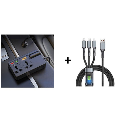 ⚡🔋Portable Car Inverter 12V/24V to 220V with Digital Display