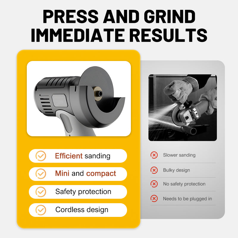 ⚙️ 50% OFF NOW! ✨ 12V Mini Angle Grinder - Compact & Powerful for DIY Projects, Includes Cutting Disc and Safety Guard 🛠️📦