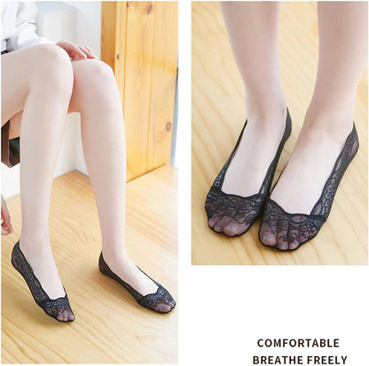 Lace No Show Liner Socks for Women
