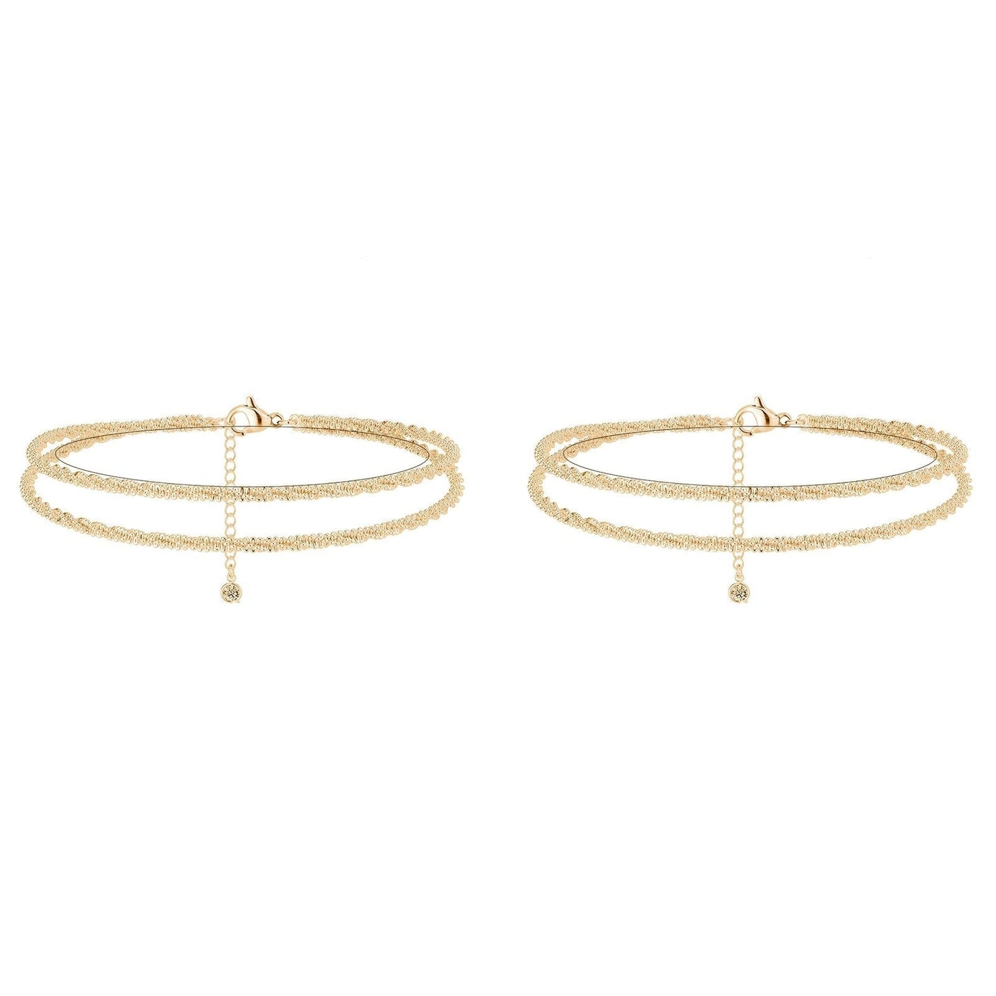 ⏰🔥LIMITED TIME: BUY 1 GET 1 FREE! 🥰 Dainty Layered Waterproof Anklet – Perfect Gift for Your Loved One 💖✨