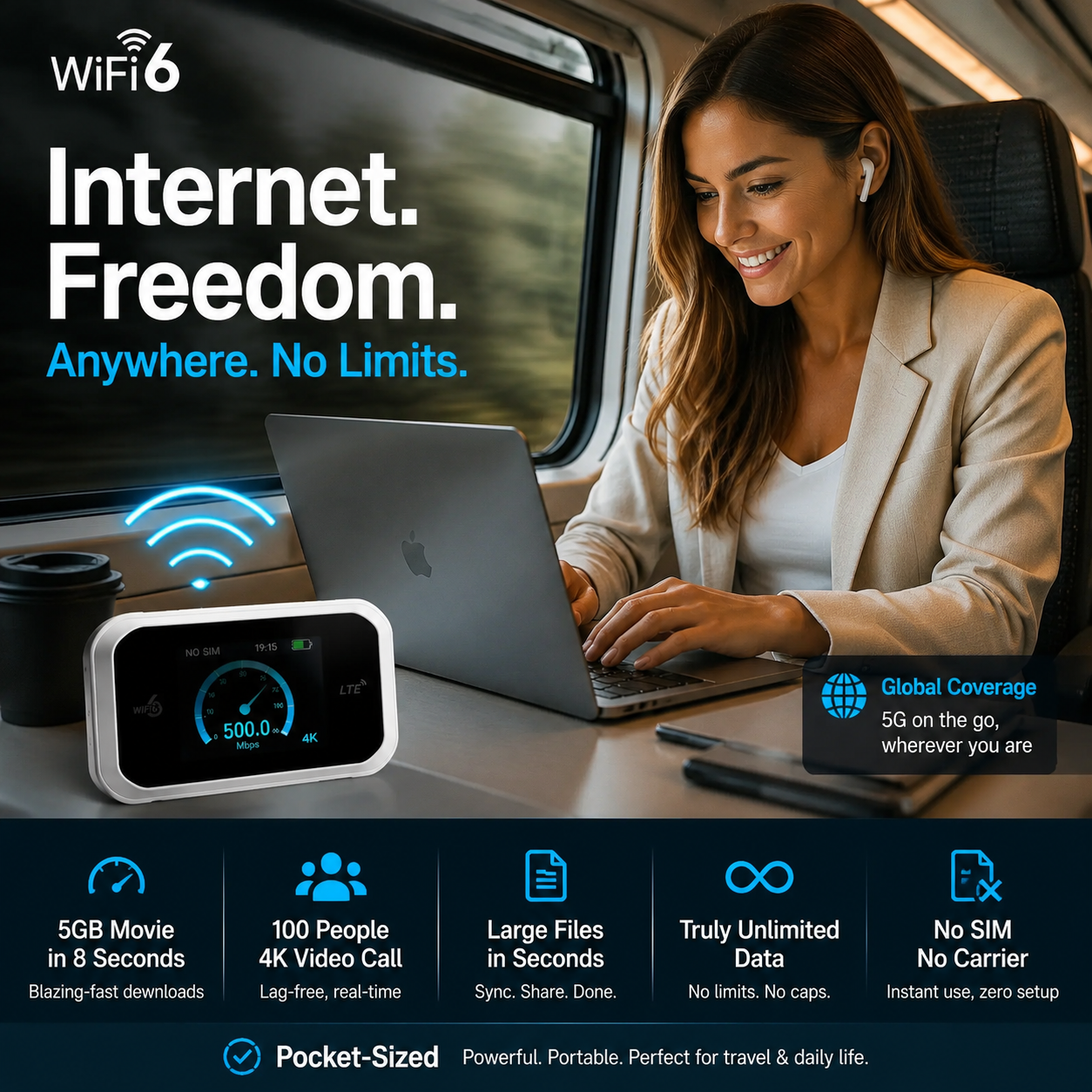 🔥New Hot Selling📶Mobile hotspot with full Wi-Fi coverage