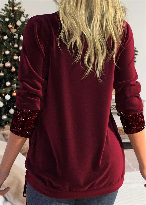 ⭐HOT SALE 49% OFF🌹Sequin Loose Smocked Fake Two-Piece Top