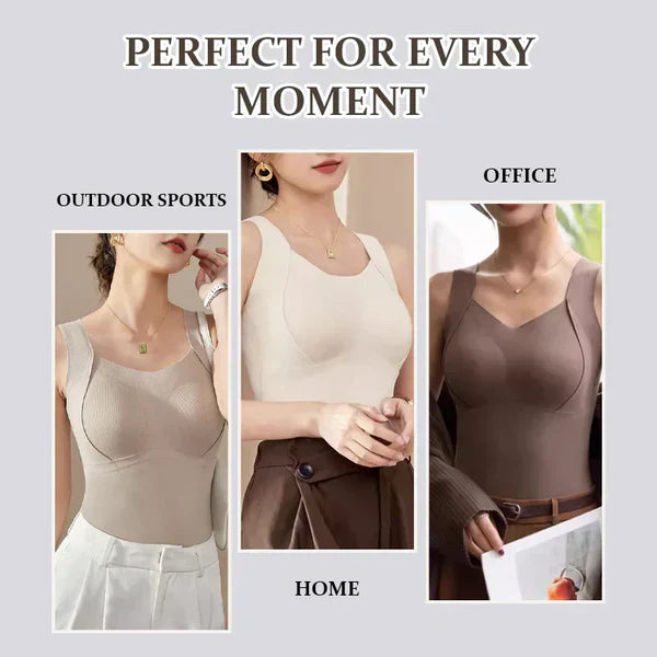 🎊Black Friday Sale🥰Women's Thermal Tank Tops With Built-in Bra