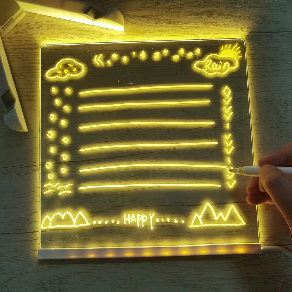 🎅Christmas hot Products 🎨LED Note Board🎁Buy 1 Get 7 Colour Pens For Free