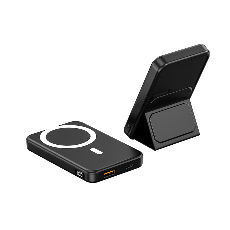 🔥Limited Time Promotion 50% OFF🔥Mini Foldable Wireless Magnetic Power Bank with Stand