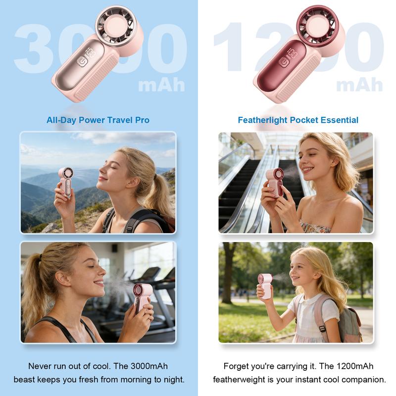 🌬️ LIMITED-TIME 50% OFF! ✨ Turbo Handheld Fan – LED Display, 6 Speeds, 3000mAh 🔋