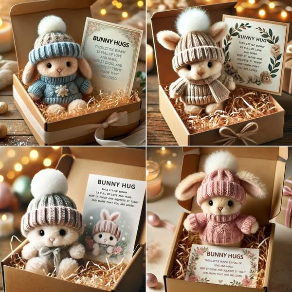 🔥Limited Time Promotion 50% OFF🐇Handmade Mini Bunny Hug Cute Easter Gift🎁