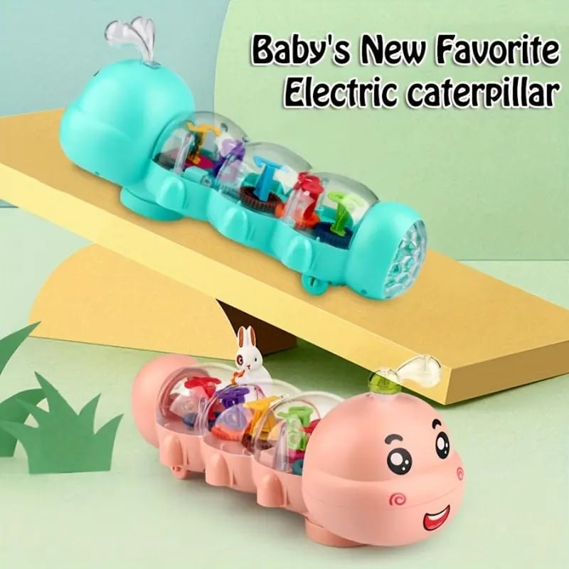 🎅Christmas Special Sale - 50% OFF💝Crawling Toy, Caterpillar Design Tummy Time Toy with Light & Music Musical Light Up