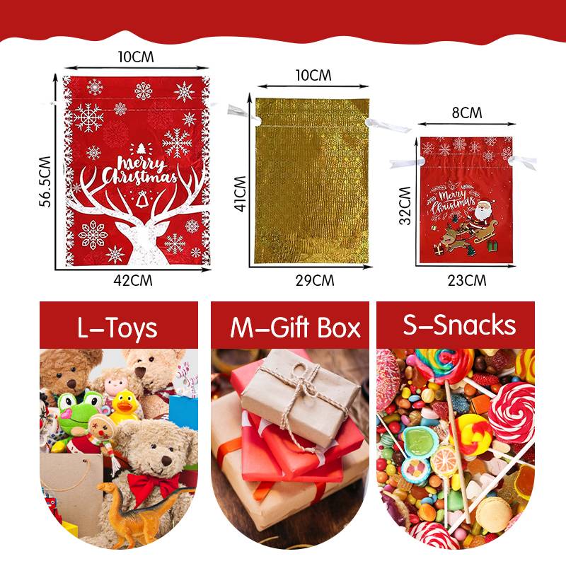 🔥Buy 2 Get 1 Free🎅🎁Christmas Gift Bag With Drawstring