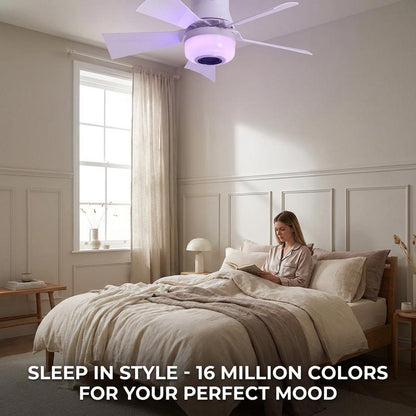 🔥💡 LAST DAY – 50% OFF! BreezGlow™ Smart Ceiling Fan Light – Bluetooth Speaker, 16M RGB Colors, E27 fit – breeze & beats in one. 🎵🌀✨