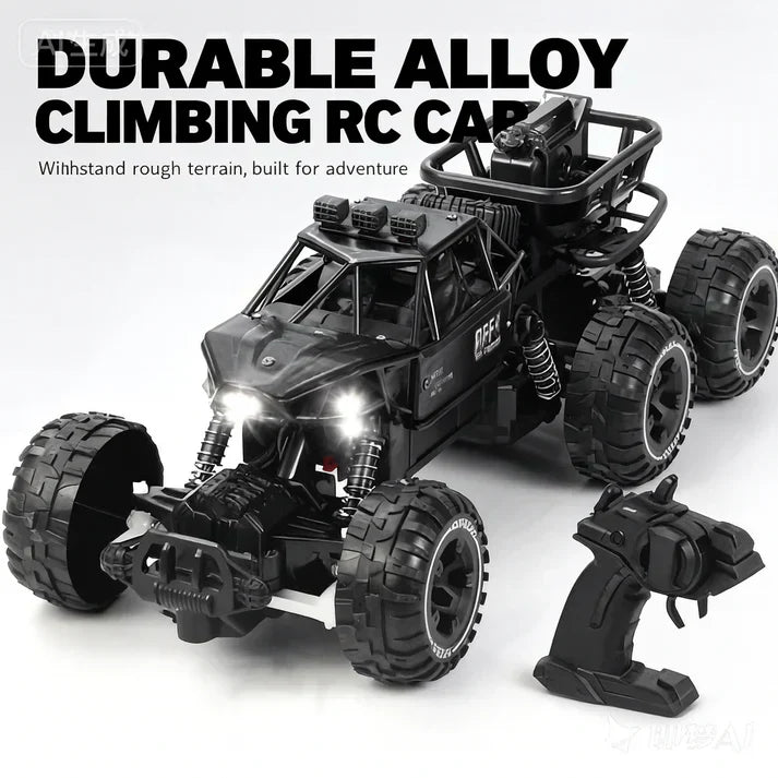 💥🎁Children Alloy Climbing Four-wheel Drive RC Car -🚙45° Climbing Car with Alloy Body & 4-Wheel Shock Absorbers