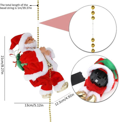 🔥2024 BEST GIFT TO FAMILY🔥 Electric Fireplace Climbing Santa Claus Musical Toys