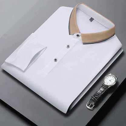 Collar Long Sleeved Men's Shirt