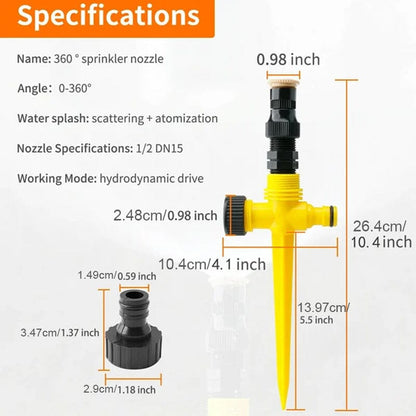 🎁 Hot Sale 50% OFF 🔥Stainless Steel Rotary Irrigation Tripod Telescopic Support Sprinkler