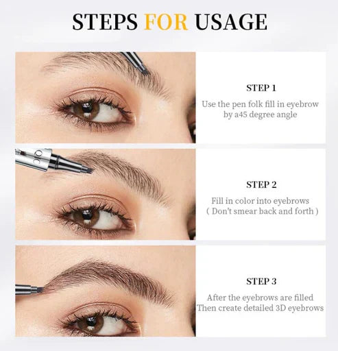 🔥Big Sale 50% OFF🔥Waterproof 3D tattoo pencil with 4 fork tips for microblading (💥buy 1, get 1 free)