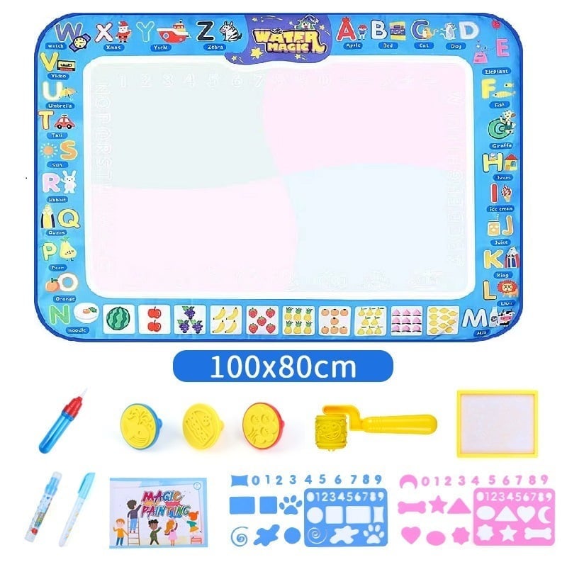 🔥Water Doodle Mat, Aqua Painting Drawing Mat Mess Free Learning Toy Mat