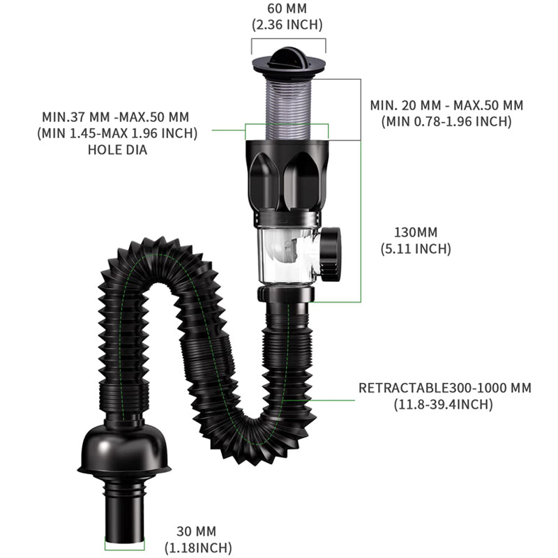 Telescoping Anti-odor Drain Pipe