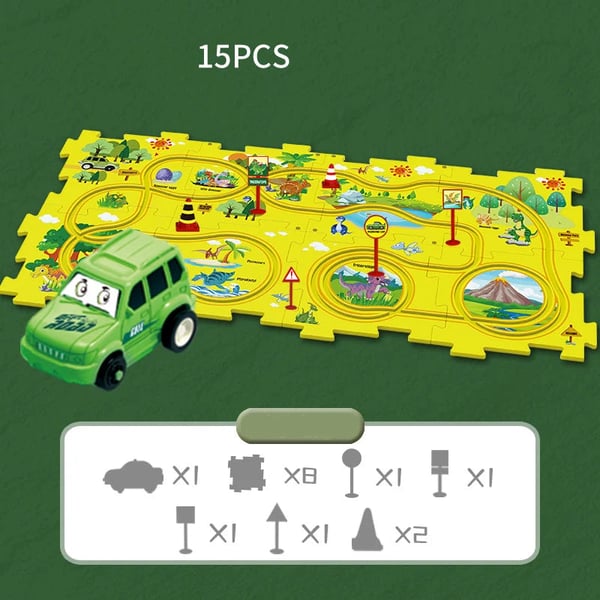 😍49%OFF🎁Best gift for your kids🧩Children's Educational Puzzle Track Car Play Set🧩