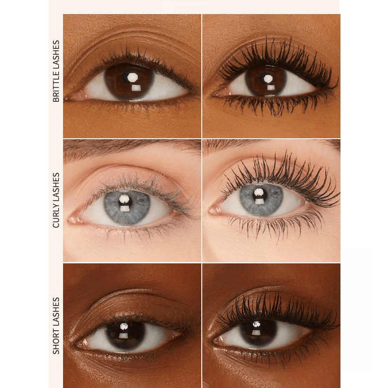 Mascara results on different lash types