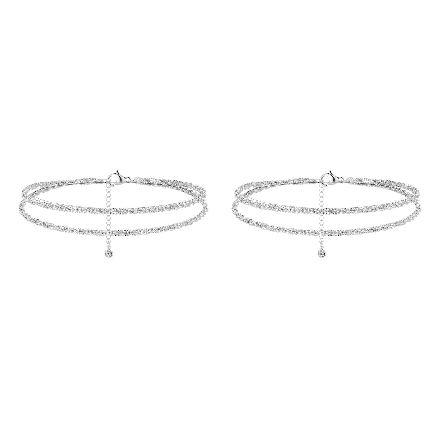 ⏰🔥LIMITED TIME: BUY 1 GET 1 FREE! 🥰 Dainty Layered Waterproof Anklet – Perfect Gift for Your Loved One 💖✨