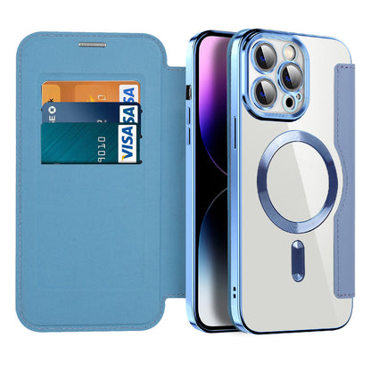 Transparent Flip Case with Magnetic Function for Phone