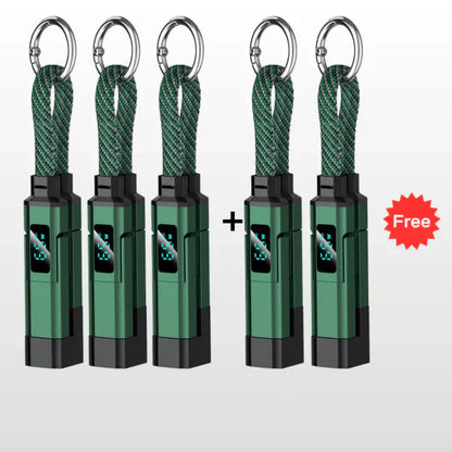🔥HOT SALE 50% OFF🔥4-in-1 Digital Display Keychain Charging Cable