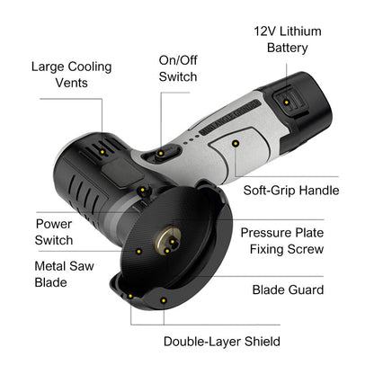 ⚙️ 50% OFF NOW! ✨ 12V Mini Angle Grinder - Compact & Powerful for DIY Projects, Includes Cutting Disc and Safety Guard 🛠️📦