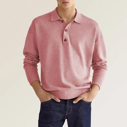 Men's Casual Loose Lapel Long Sleeve Shirt