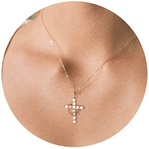 🎁2025 New Crown with Cross Pendant Necklace