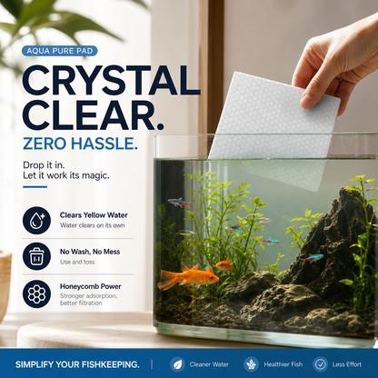 🐠 BUY 1 GET 1 FREE! ✨ AQUARIUM CLARIFYING SHEETS - Crystal Clear Water in 24 Hours, Removes Odors and Impurities, Safe for All Fish and Plants 🌿🔮