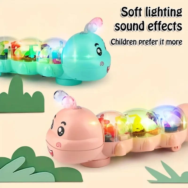 🎅Christmas Special Sale - 50% OFF💝Crawling Toy, Caterpillar Design Tummy Time Toy with Light & Music Musical Light Up