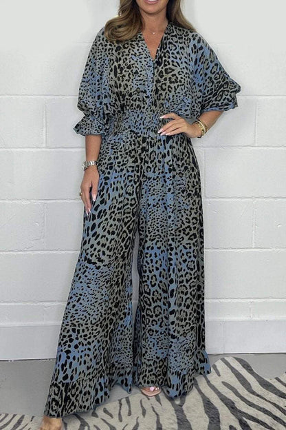 🔥Hot Sale 49% OFF👗Leopard print casual loose jumpsuit