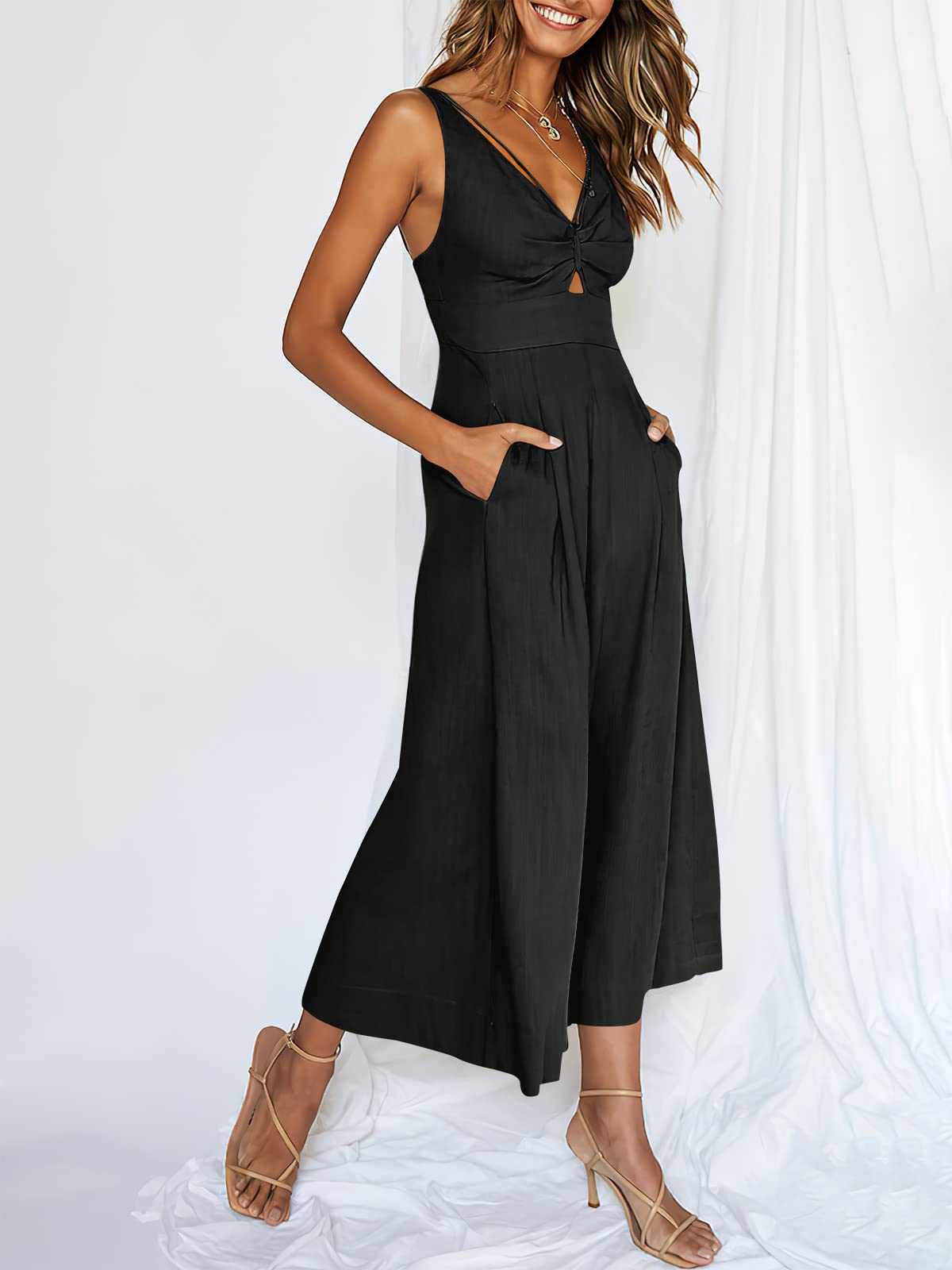 🎁Limited time 49% OFF⏳V-Neck High Waisted Jumpsuit