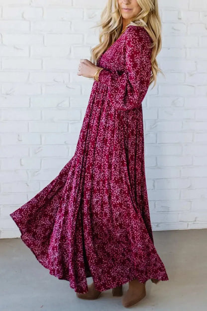 🌺60% OFF NOW! ✨ Women’s Floral Rayon Smocked-Waist Lined Maxi Dress – Flattering Fit, Lightweight Fabric & Elegant Boho Style 💃