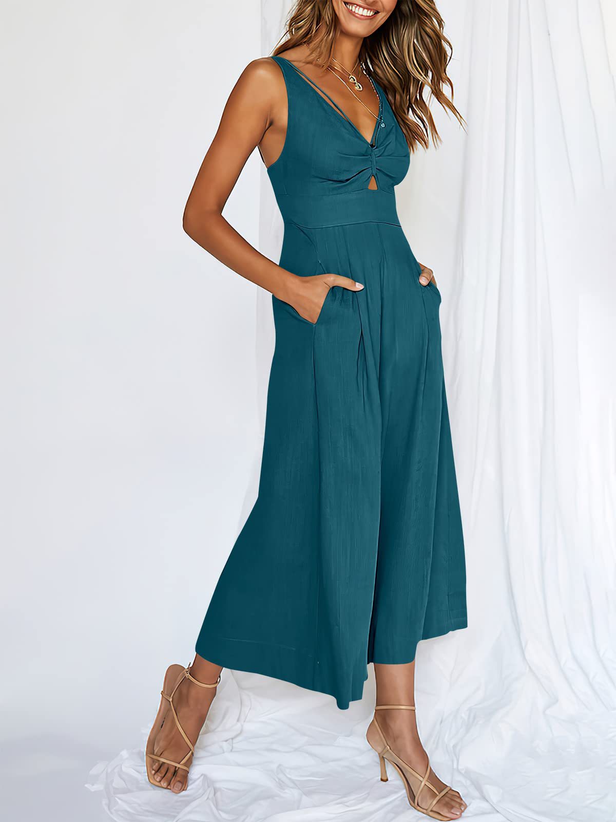 🎁Limited time 49% OFF⏳V-Neck High Waisted Jumpsuit