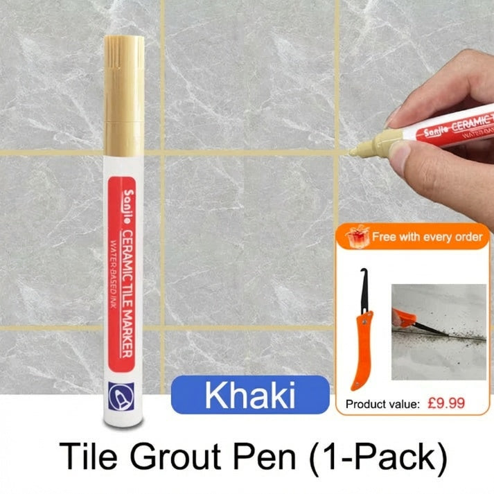 🔥Limited Time Promotion 50% OFF🖌️ Anti-Mould & Waterproof Joint Pen for Ceramic Tiles! 🧱