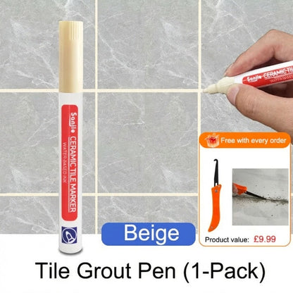🔥Limited Time Promotion 50% OFF🖌️ Anti-Mould & Waterproof Joint Pen for Ceramic Tiles! 🧱