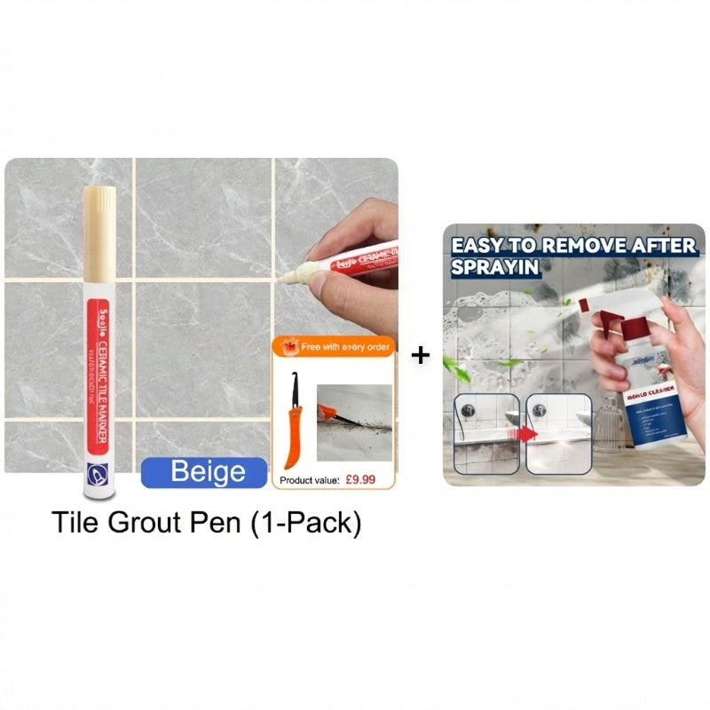 🔥Limited Time Promotion 50% OFF🖌️ Anti-Mould & Waterproof Joint Pen for Ceramic Tiles! 🧱