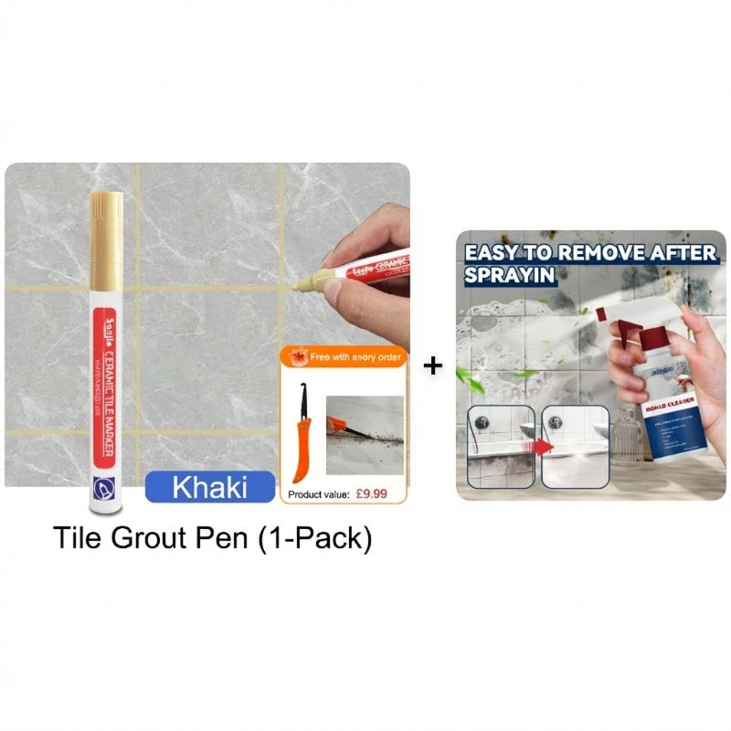 🔥Limited Time Promotion 50% OFF🖌️ Anti-Mould & Waterproof Joint Pen for Ceramic Tiles! 🧱