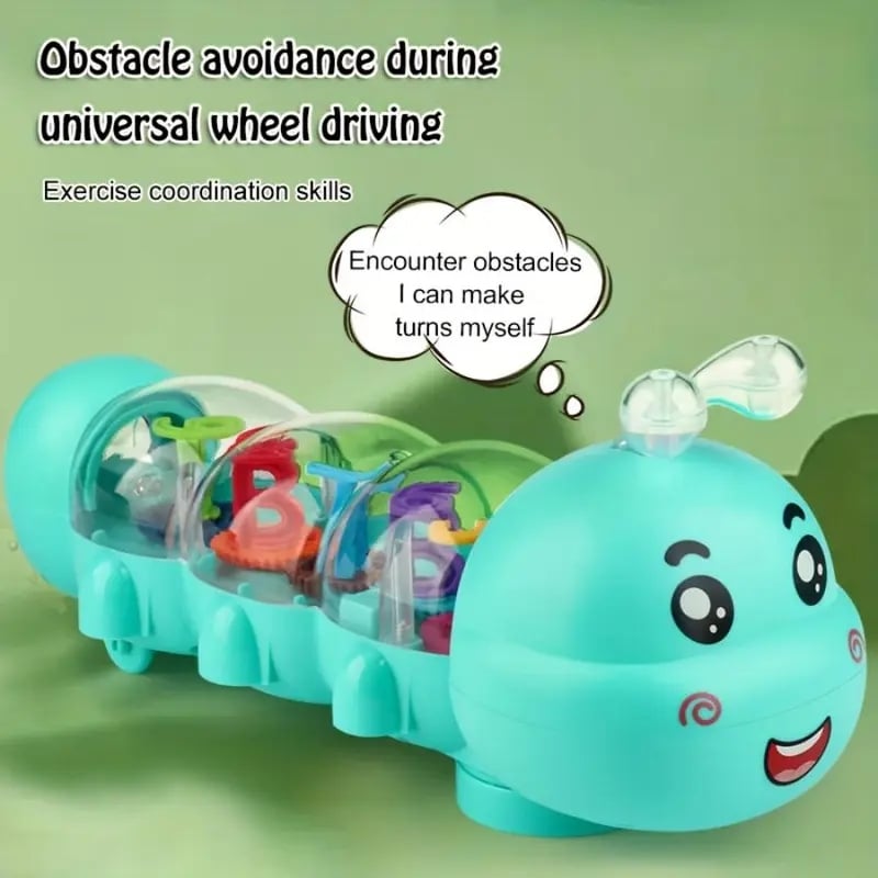 🎅Christmas Special Sale - 50% OFF💝Crawling Toy, Caterpillar Design Tummy Time Toy with Light & Music Musical Light Up